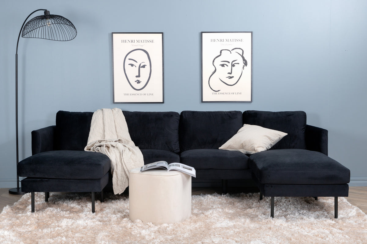 Alta U-sofa | Sort
