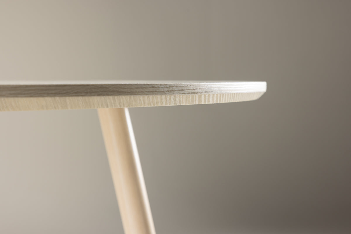 Sandstad Spisebord, Ø100 cm | Hvidpudset