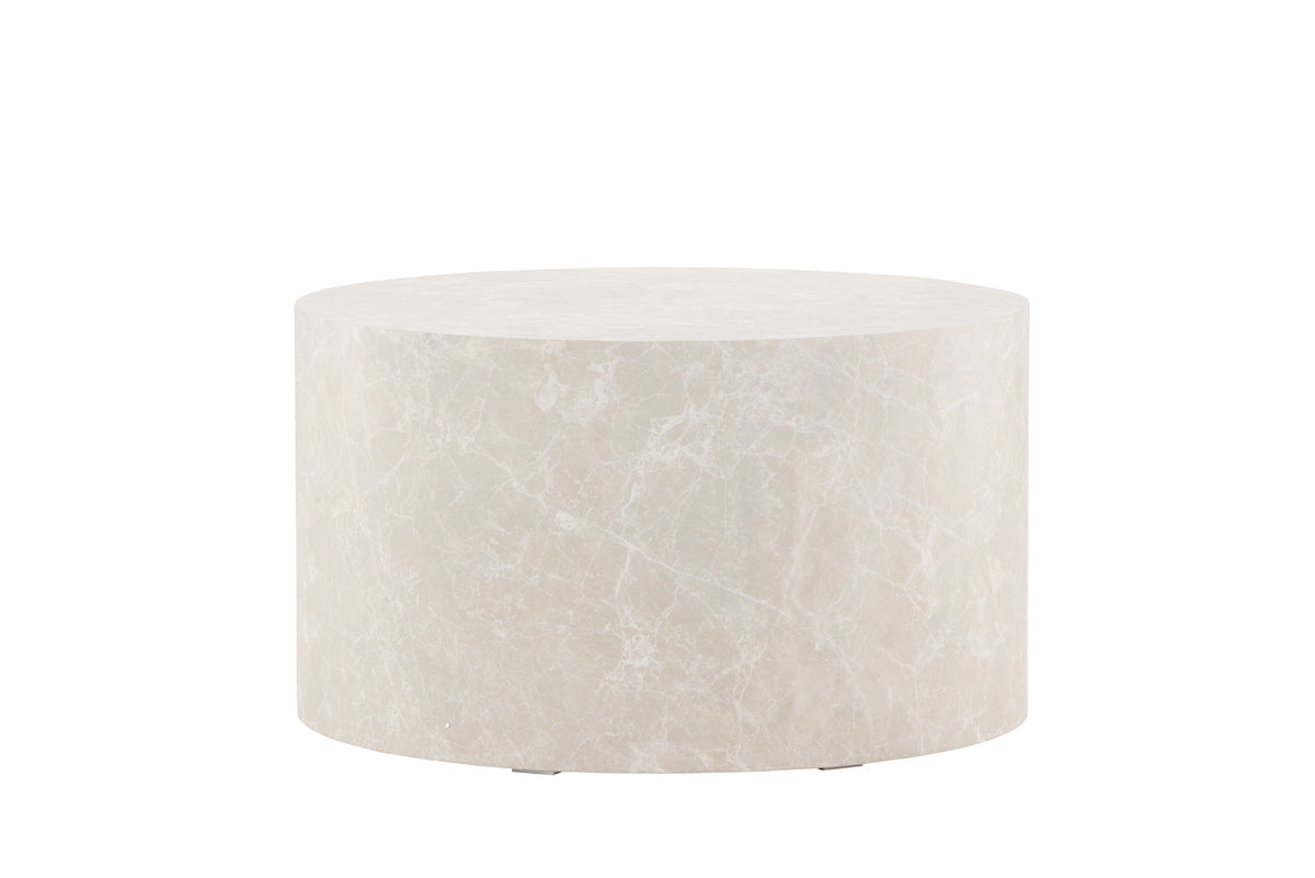 Etne Sofabord Ø80 cm | Marmor look