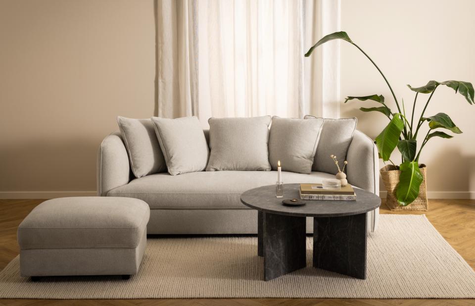 Vega Sofabord 90 x 42 cm | Mørk marmor
