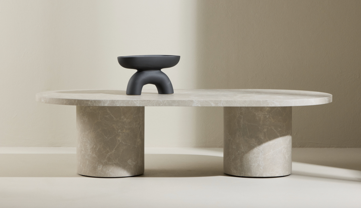 Levanger Sofabord 120 x 60 cm | Marmor look