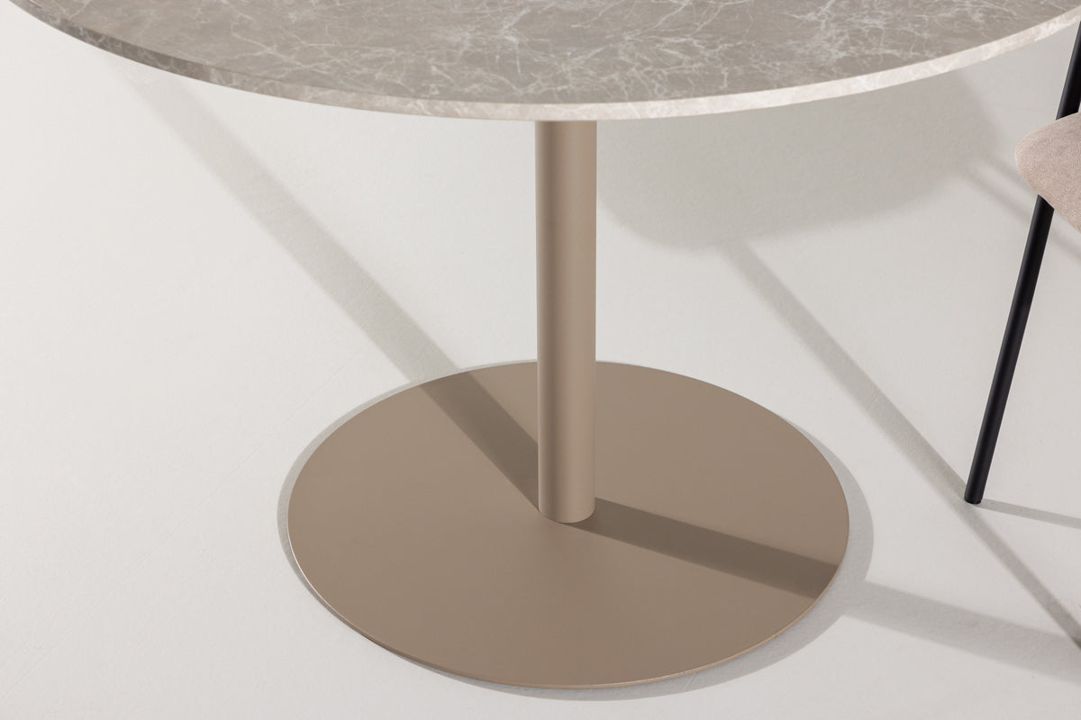 Lycke spisebrod, Ø110 cm | Beige - Marmor look