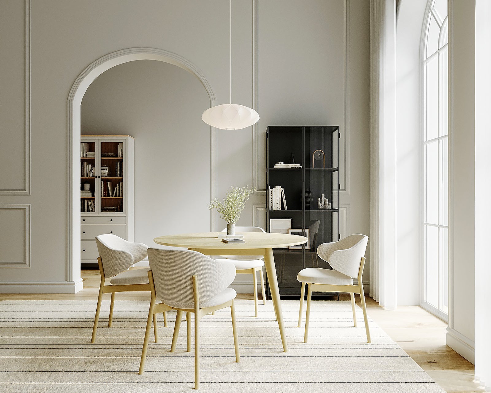 Sofie Rundt Spisebord | Sildebensmønster | Ø120 cm