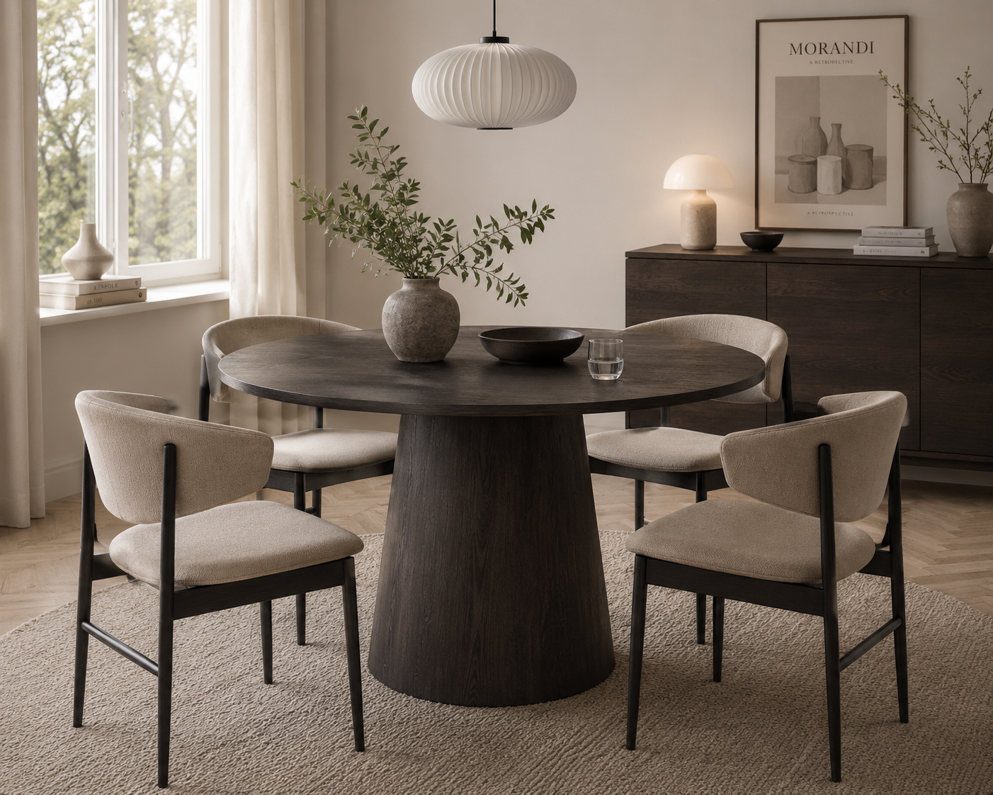 Åseda Spisebord, Ø120 cm | Mocca