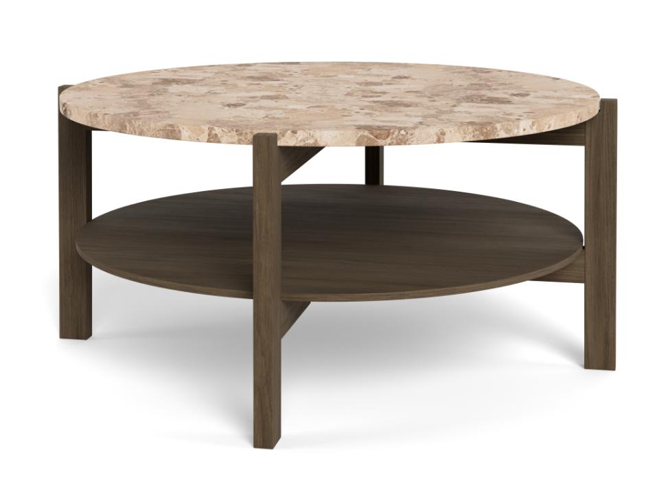 Dorsett Sofabord, Ø80 x 40 cm | Ægte marmor