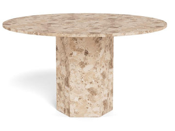 Naxos rundt spisebord, Ø130 cm | Ægte Marmor