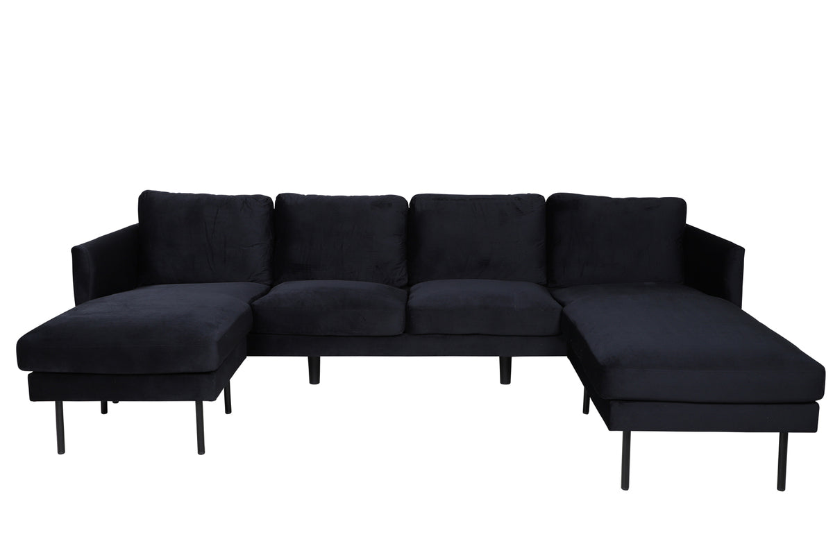 Alta U-sofa | Sort