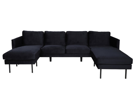 Alta U-sofa | Sort