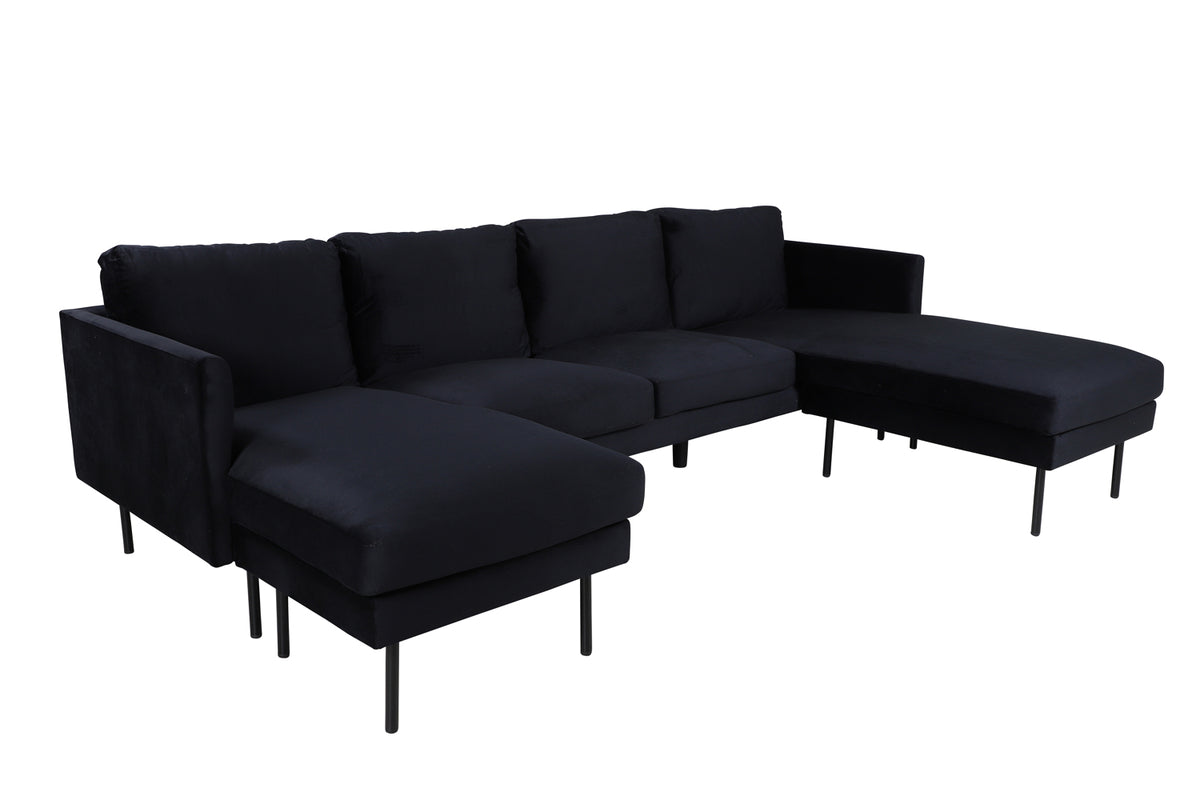 Alta U-sofa | Sort