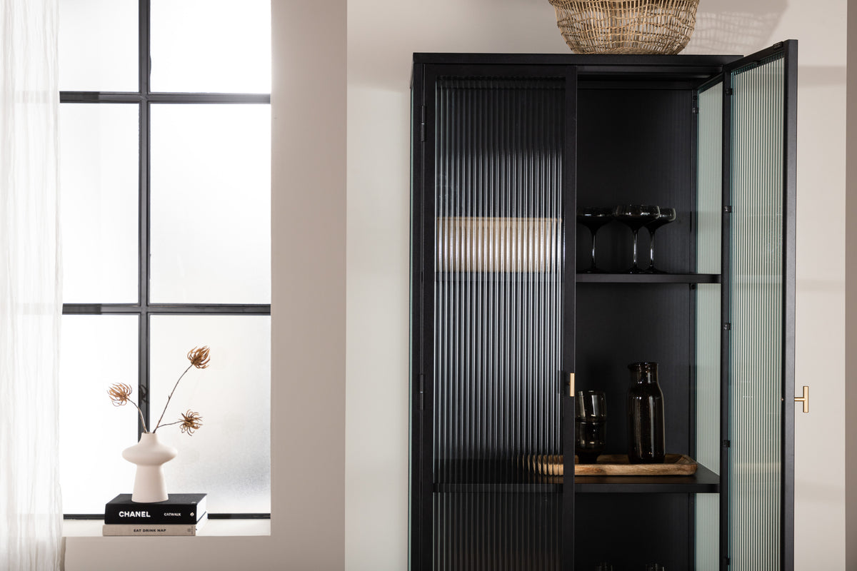 Garis Vitrineskab, 170 x 70 x 40 cm | Sort