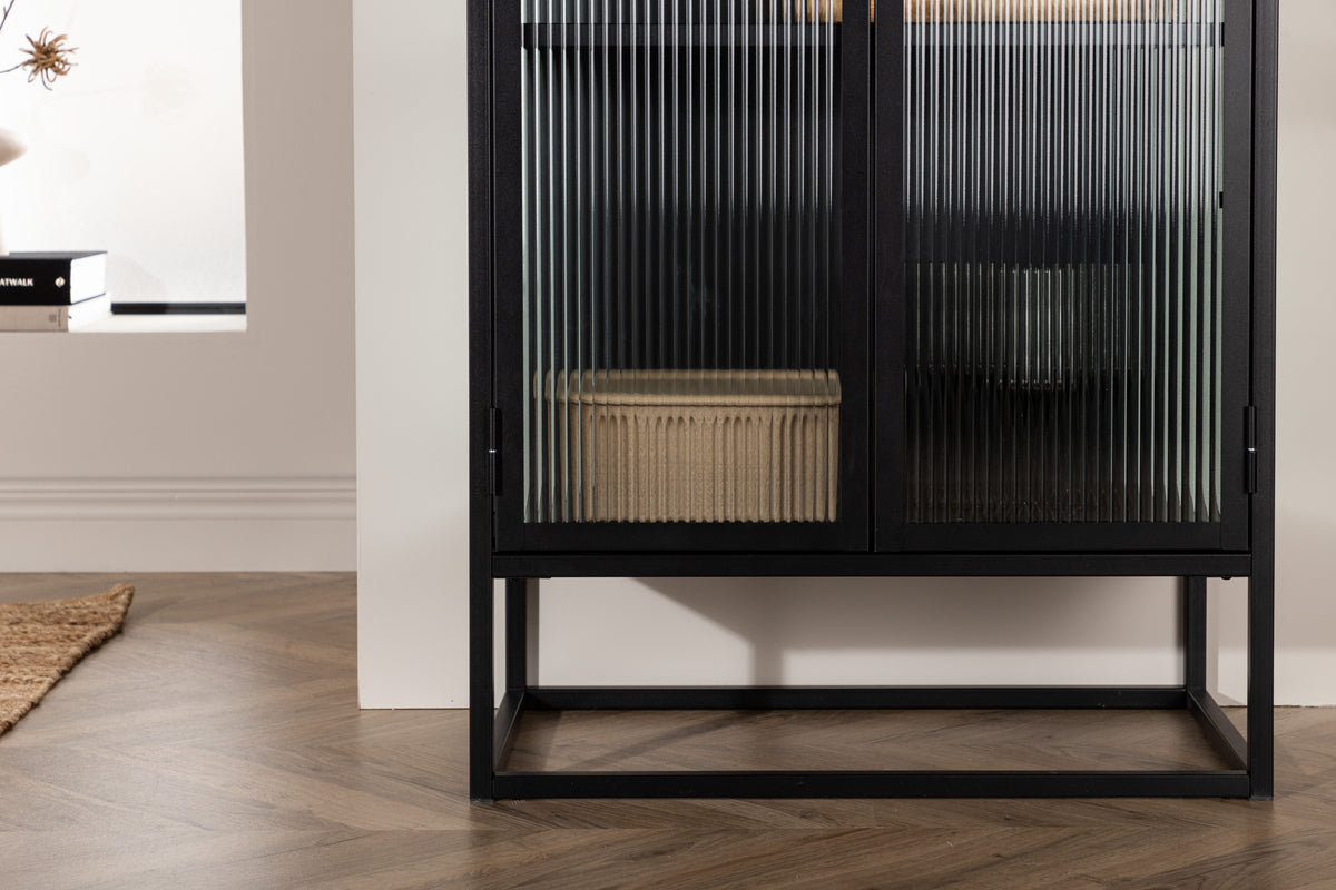 Garis Vitrineskab, 170 x 70 x 40 cm | Sort
