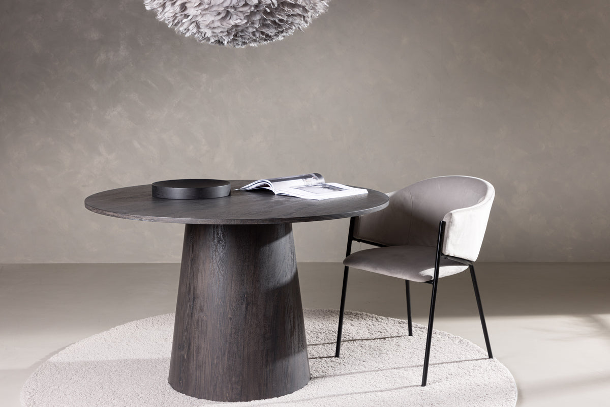 Åseda Spisebord, Ø120 cm | Mørkebrun