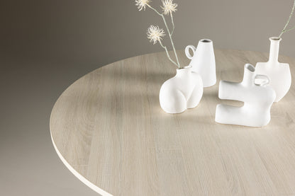 Åseda Spisebord, Ø120 cm | Hvidpudset