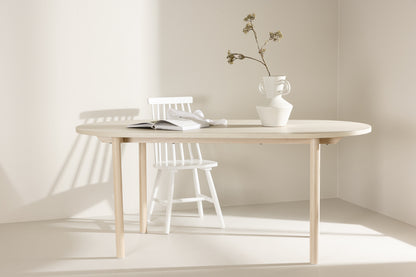 Rørvik Spisebord, 180 x 90 cm | Hvidpudset
