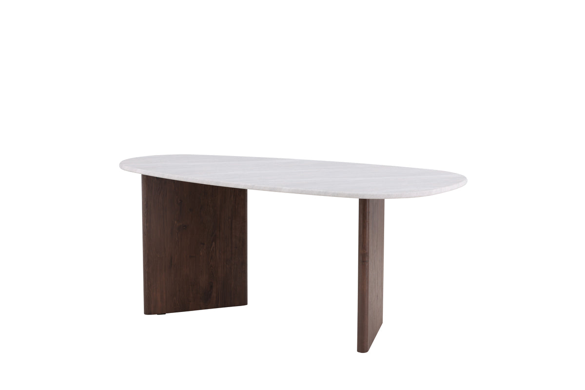 Tønsberg ovalt spisebord, 180 x 90 cm | Lysegrå / mocca