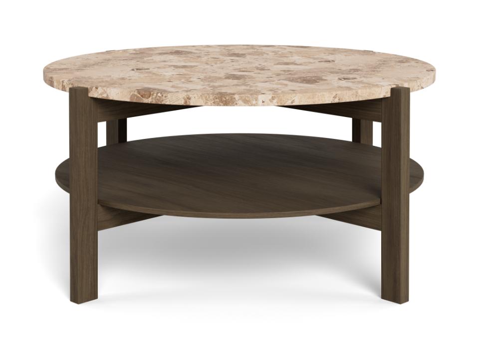 Dorsett Sofabord, Ø80 x 40 cm | Ægte marmor
