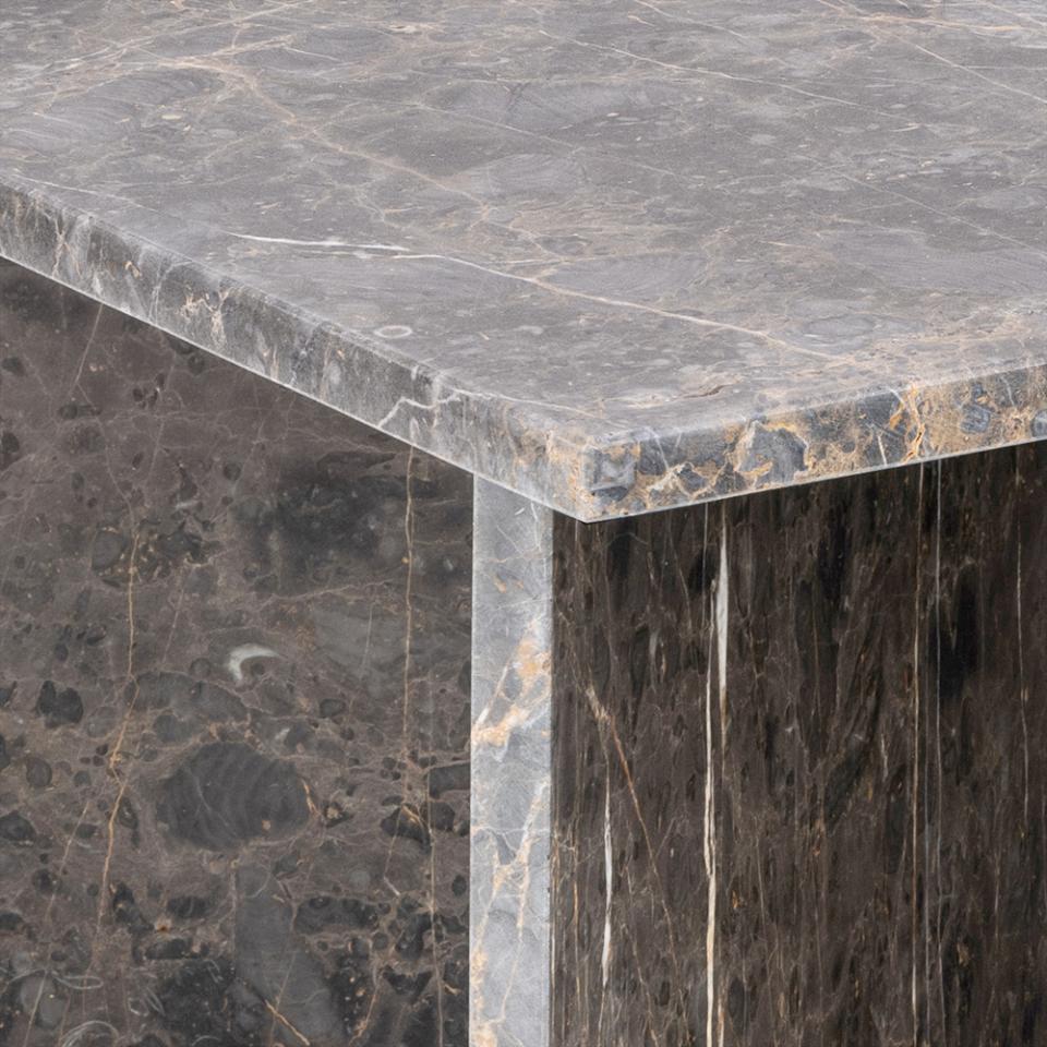 Vega Sofabord 90 x 42 cm | Mørkt Marmor