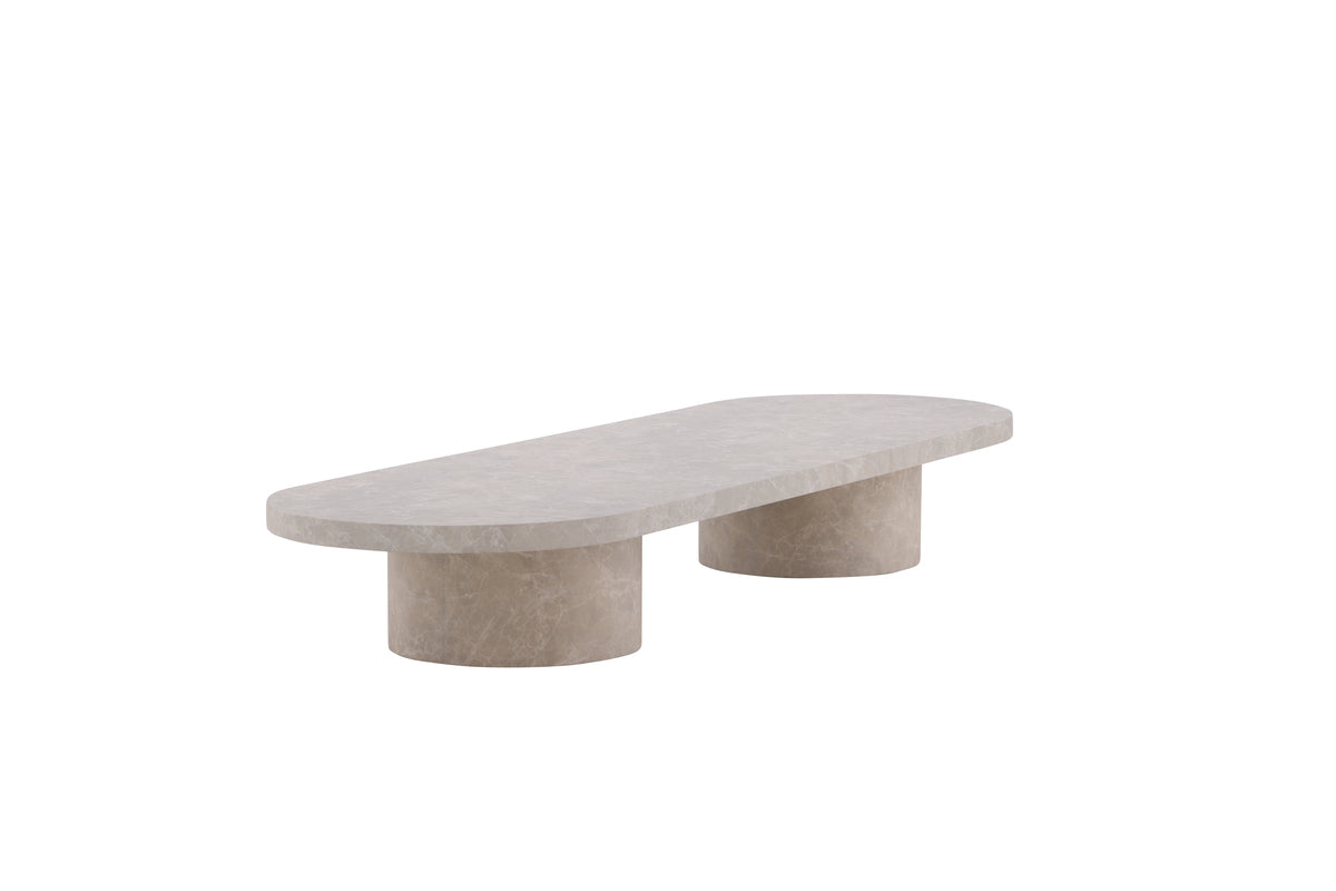 Bøstad Sofabord, 190 x 60 cm | Beige - Marmor look