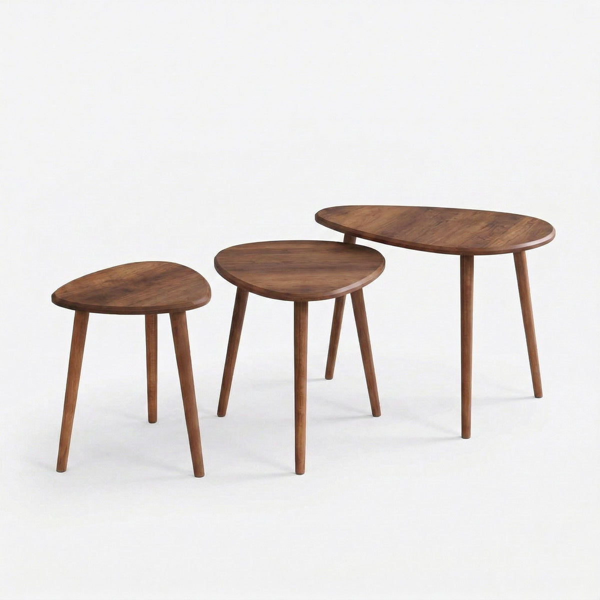 Alvin sofabordssæt med 3 borde – valnød – produktbillede 5