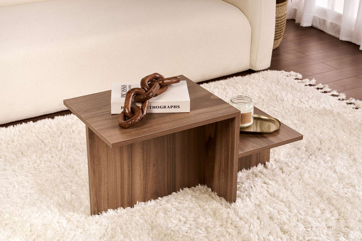 Harmony sofabord, 80 x 40 cm – Venezia-valnød – produktbillede 2