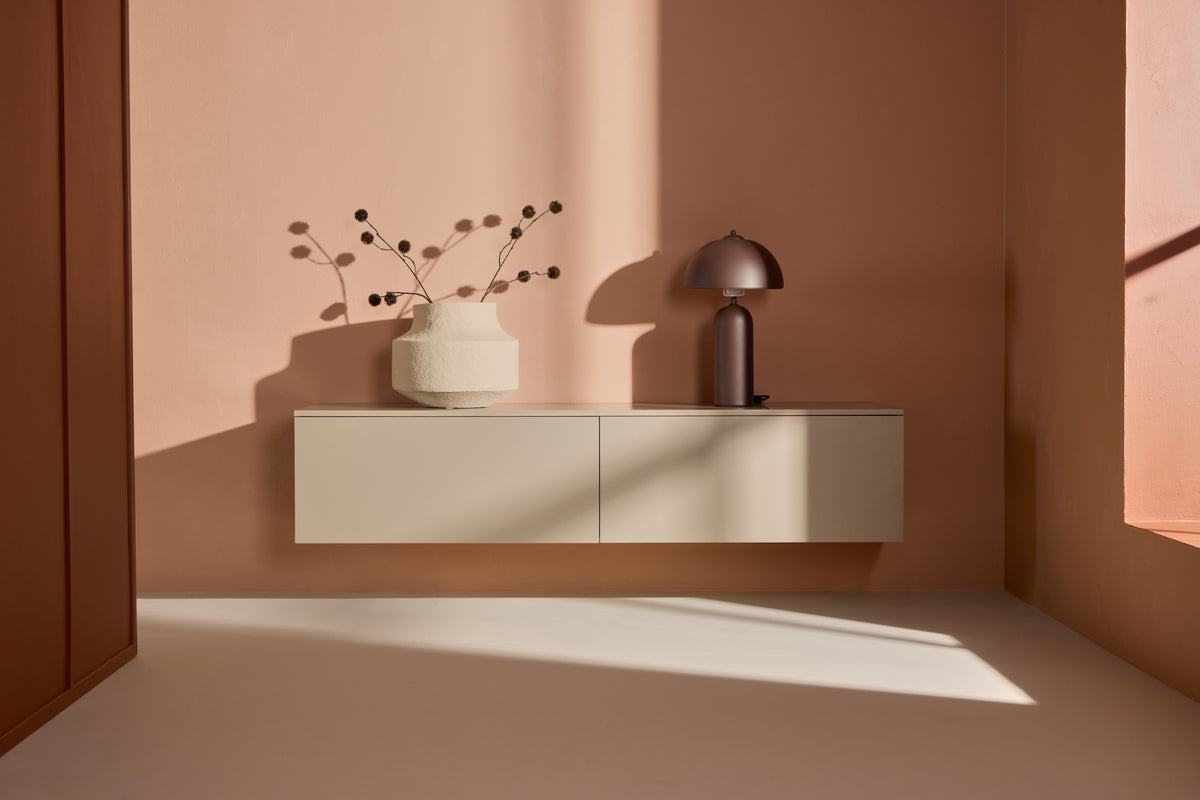 Frihamn Byrå TV Bord, 160 x 35 cm | Beige