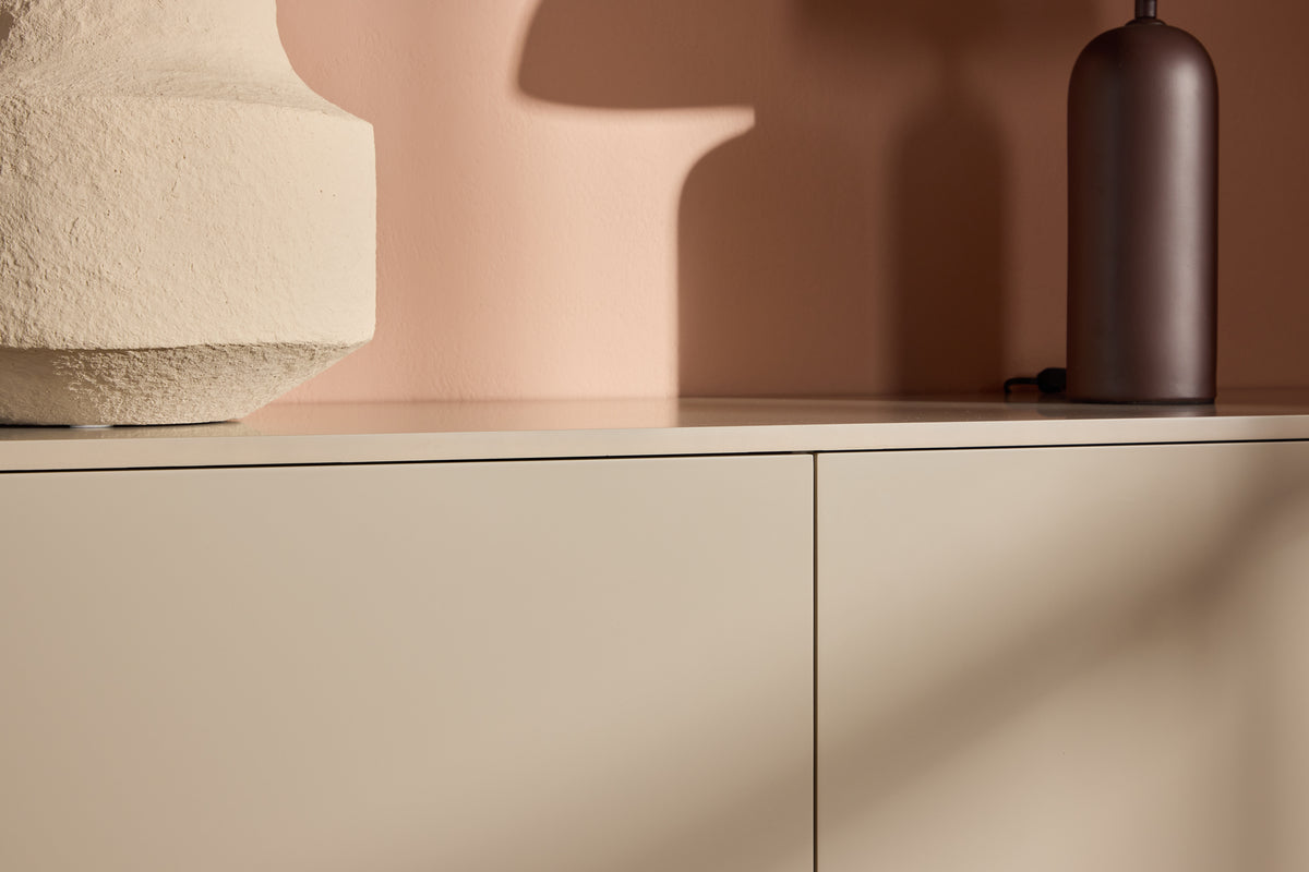 Frihamn Byrå TV Bord, 160 x 35 cm | Beige