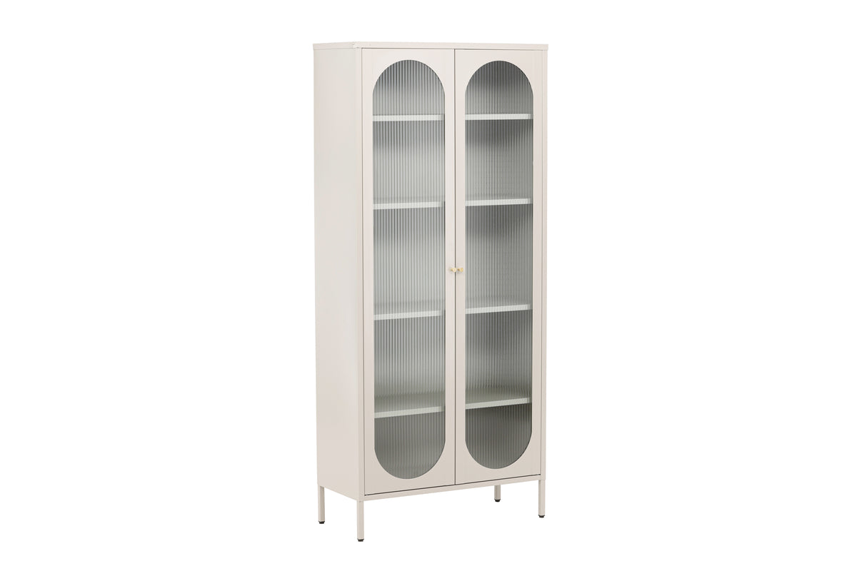 Lima Vitrineskab, 180 x 80 x 35 cm | Beige