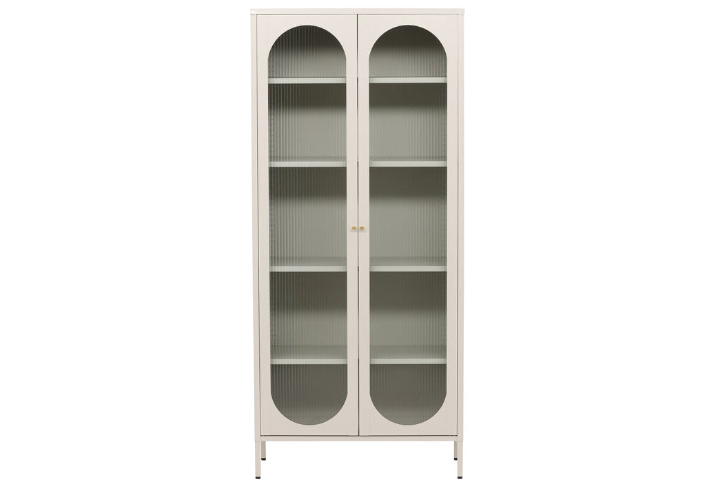 Lima Vitrineskab, 180 x 80 x 35 cm | Beige