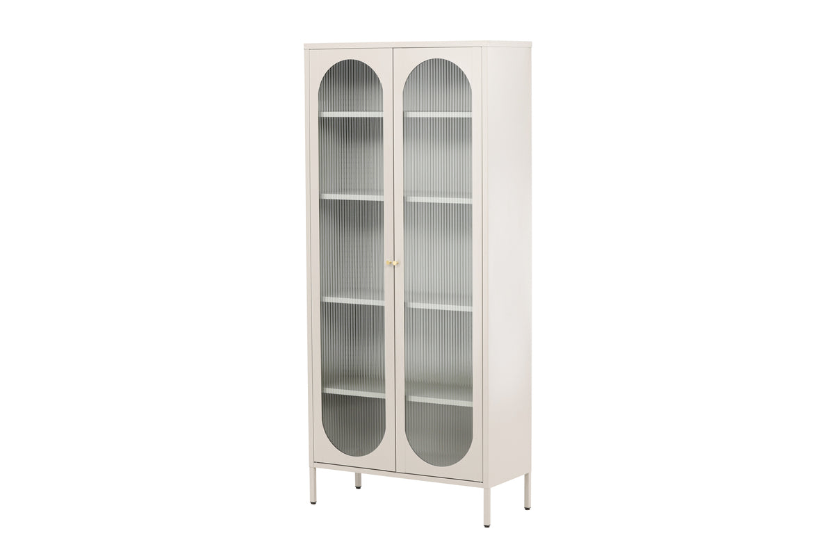 Lima Vitrineskab, 180 x 80 x 35 cm | Beige