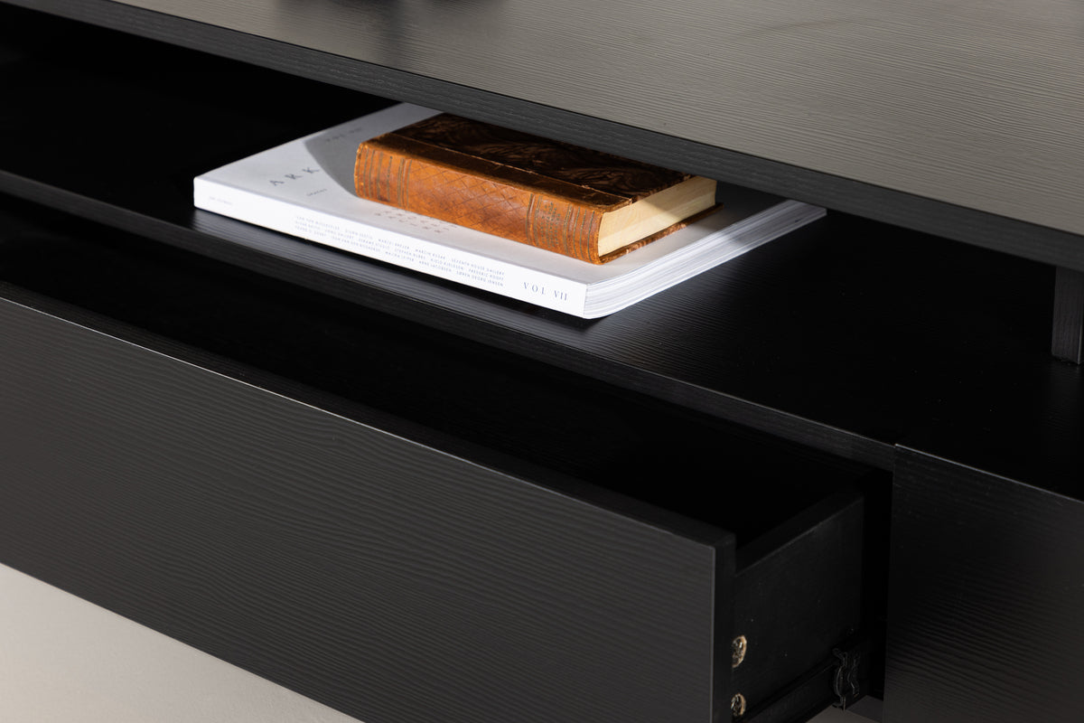 Kalix TV-bord, 180 x 40 cm | Sort