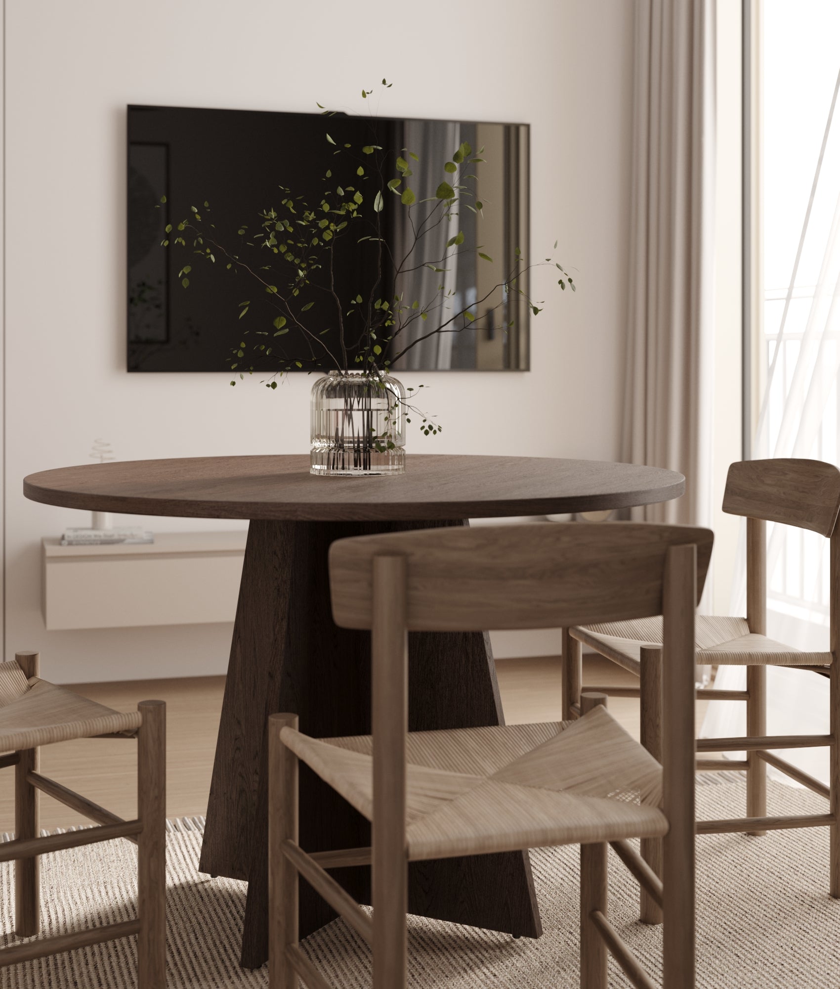 Røros Spisebord, Ø110 cm | Mocca