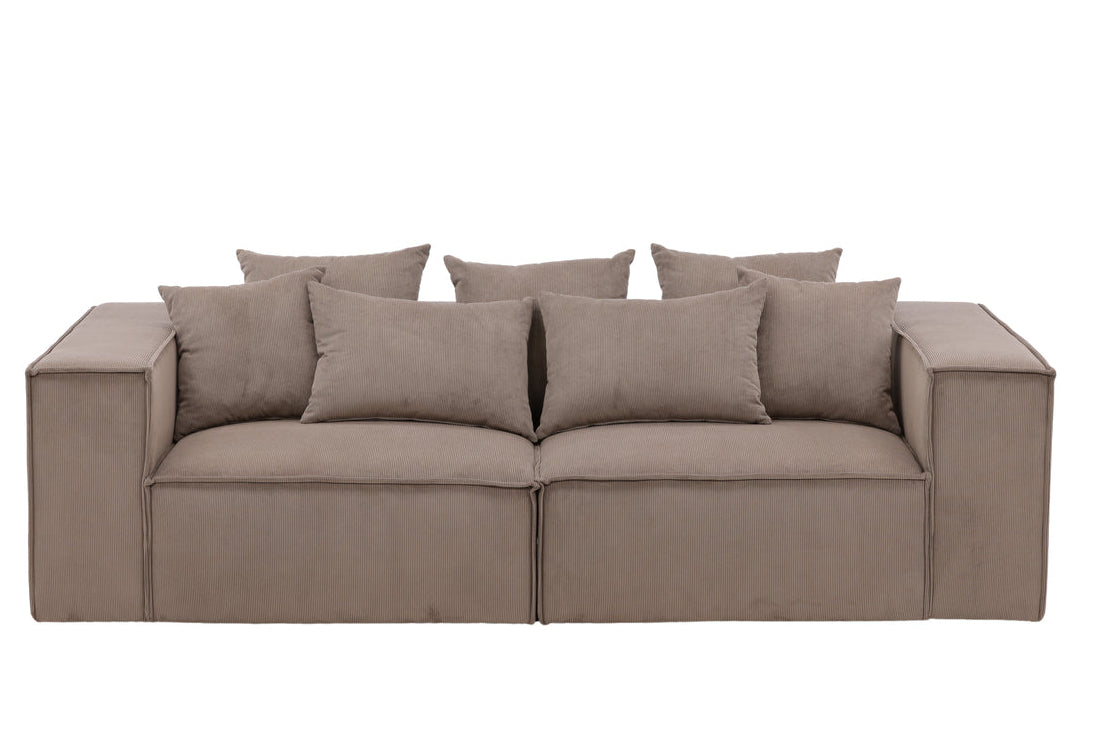 Gillholmen Sofa | Brun, Stof (polyester)