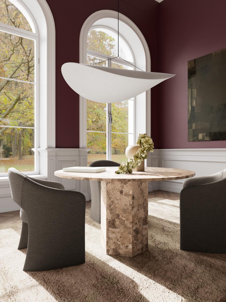 Naxos rundt spisebord, Ø130 cm | Ægte Marmor