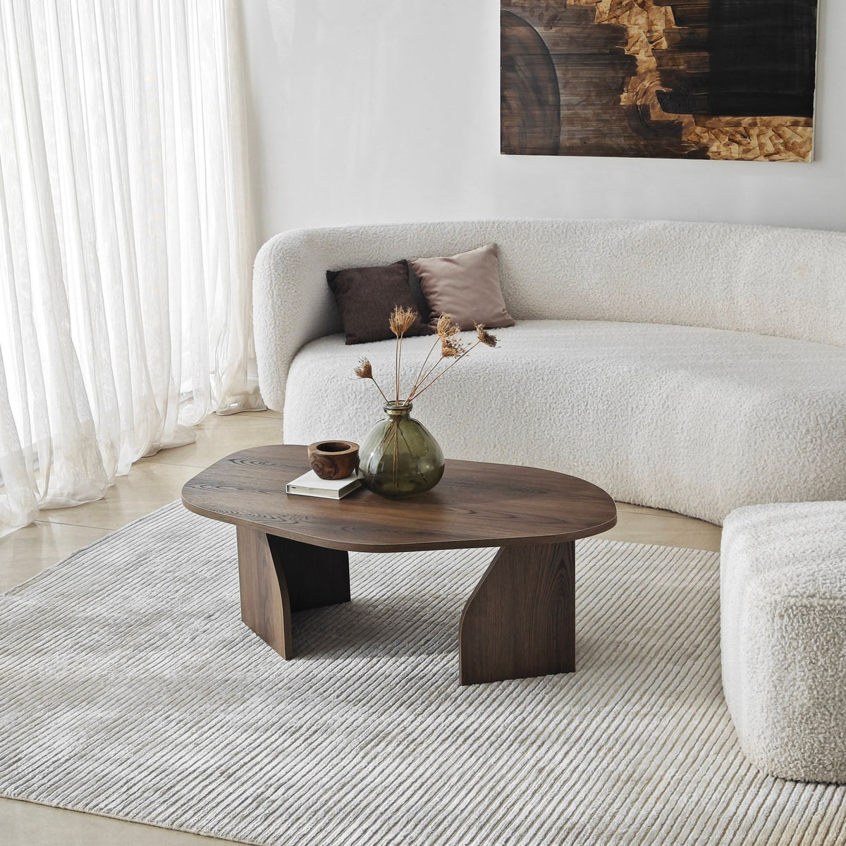 Rock sofabord, 100 x 60 cm – valnød – produktbillede 2