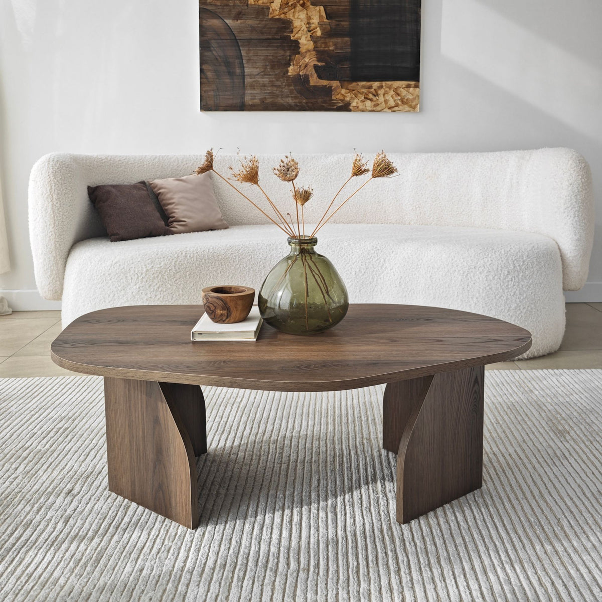 Rock sofabord, 100 x 60 cm – valnød – produktbillede 3