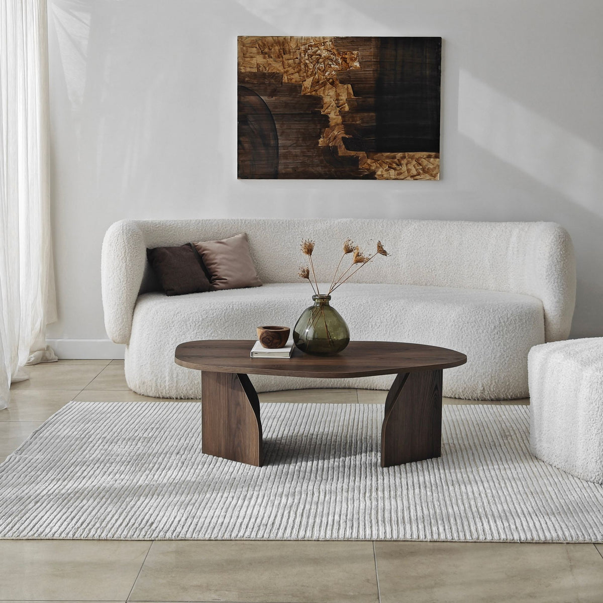 Rock sofabord, 100 x 60 cm – valnød – produktbillede 4