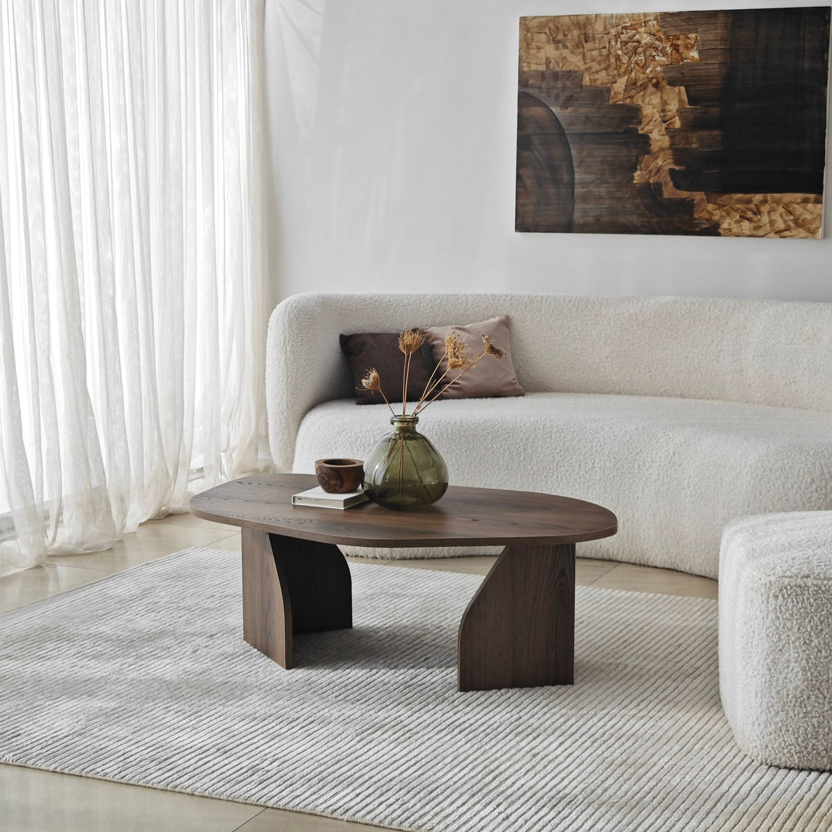 Rock sofabord, 100 x 60 cm – valnød – produktbillede 5