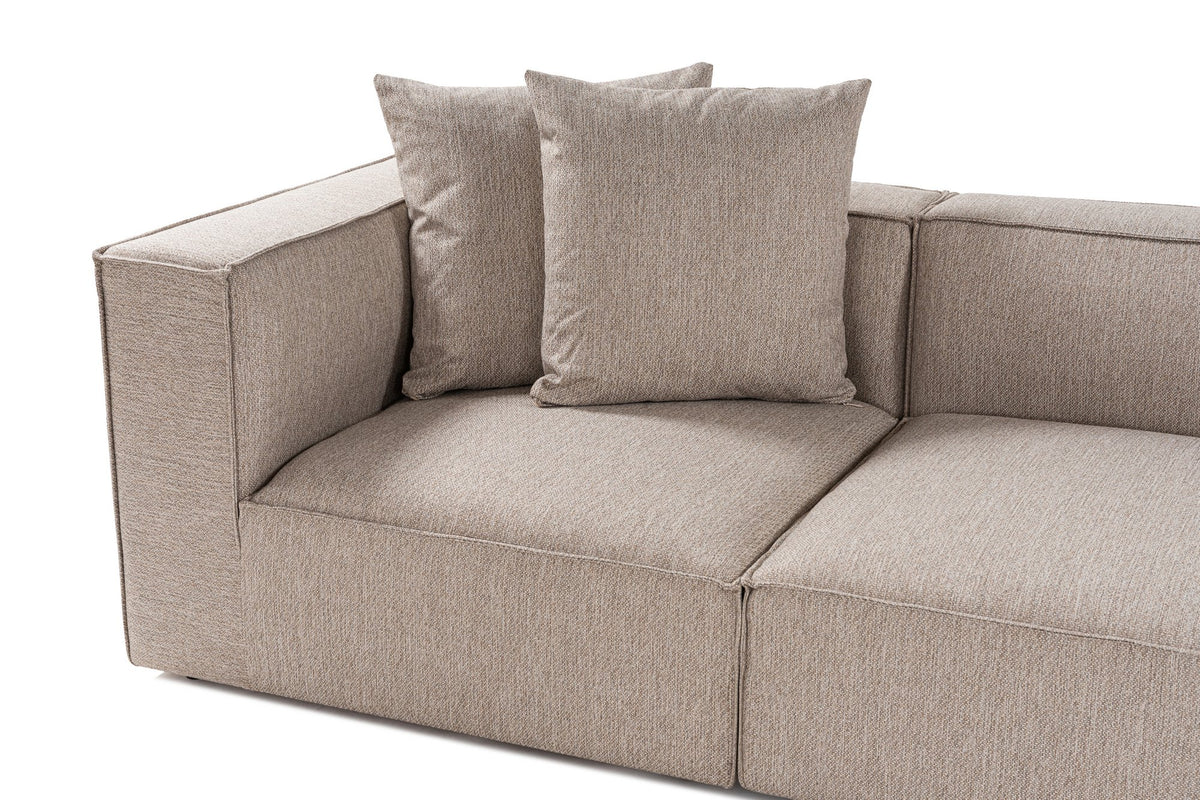 Sora Sofa (L1-O1-O1-1R-POUFFE ), | Sand Beige