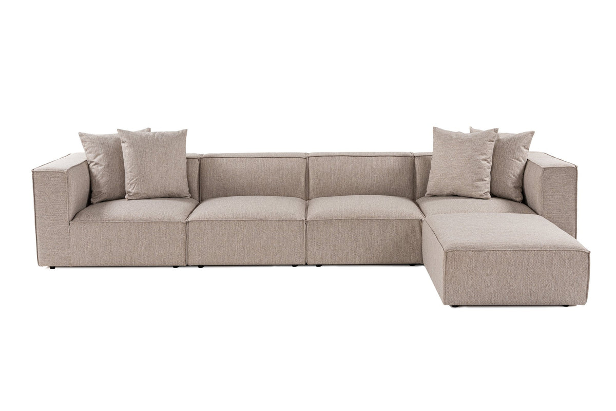 Sora Sofa (L1-O1-O1-1R-POUFFE ), | Sand Beige