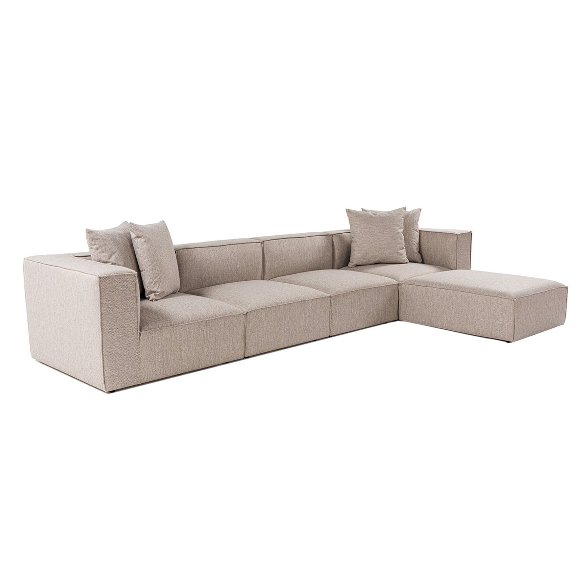 Sora Sofa (L1-O1-O1-1R-POUFFE ), | Sand Beige