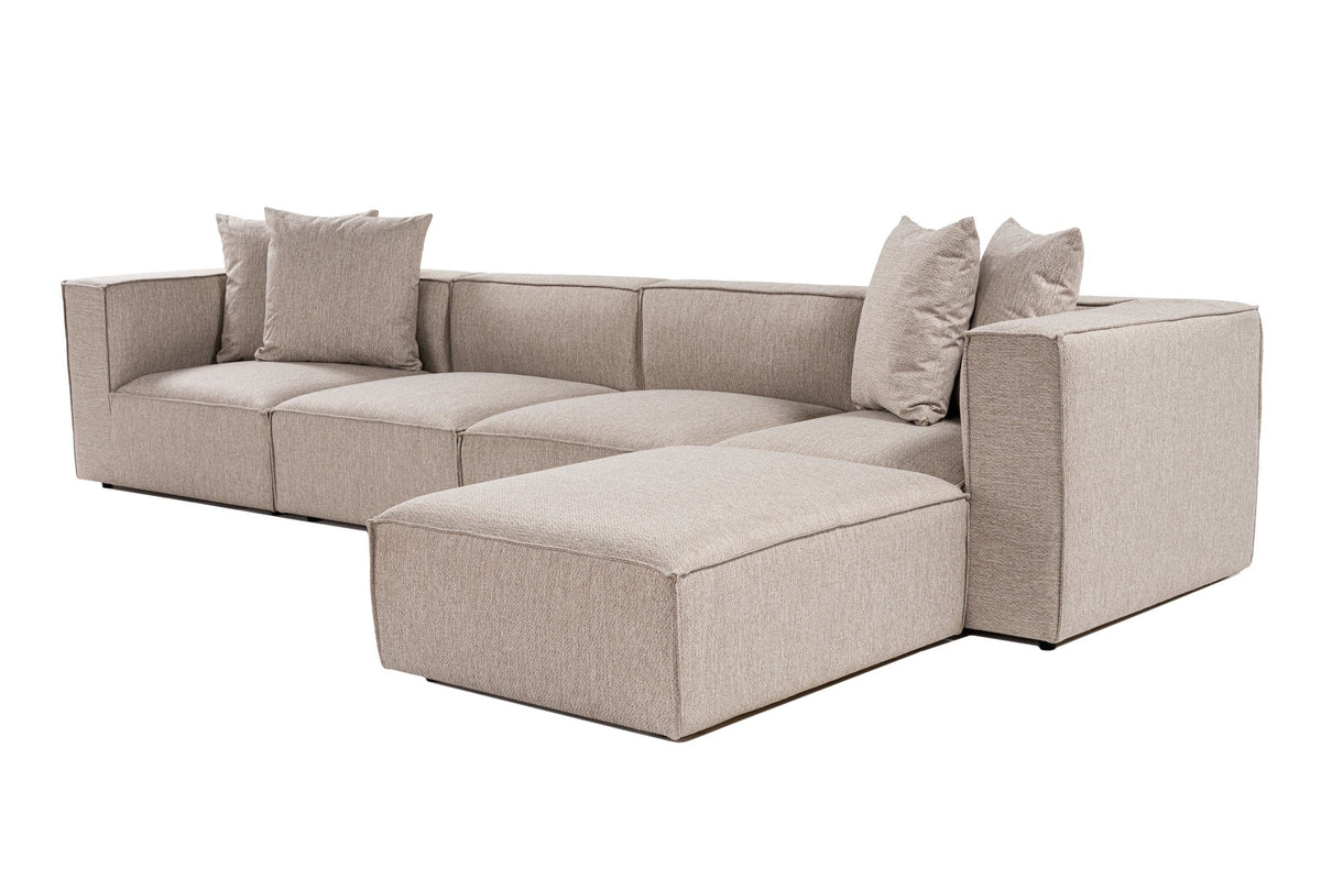 Sora Sofa (L1-O1-O1-1R-POUFFE ), | Sand Beige