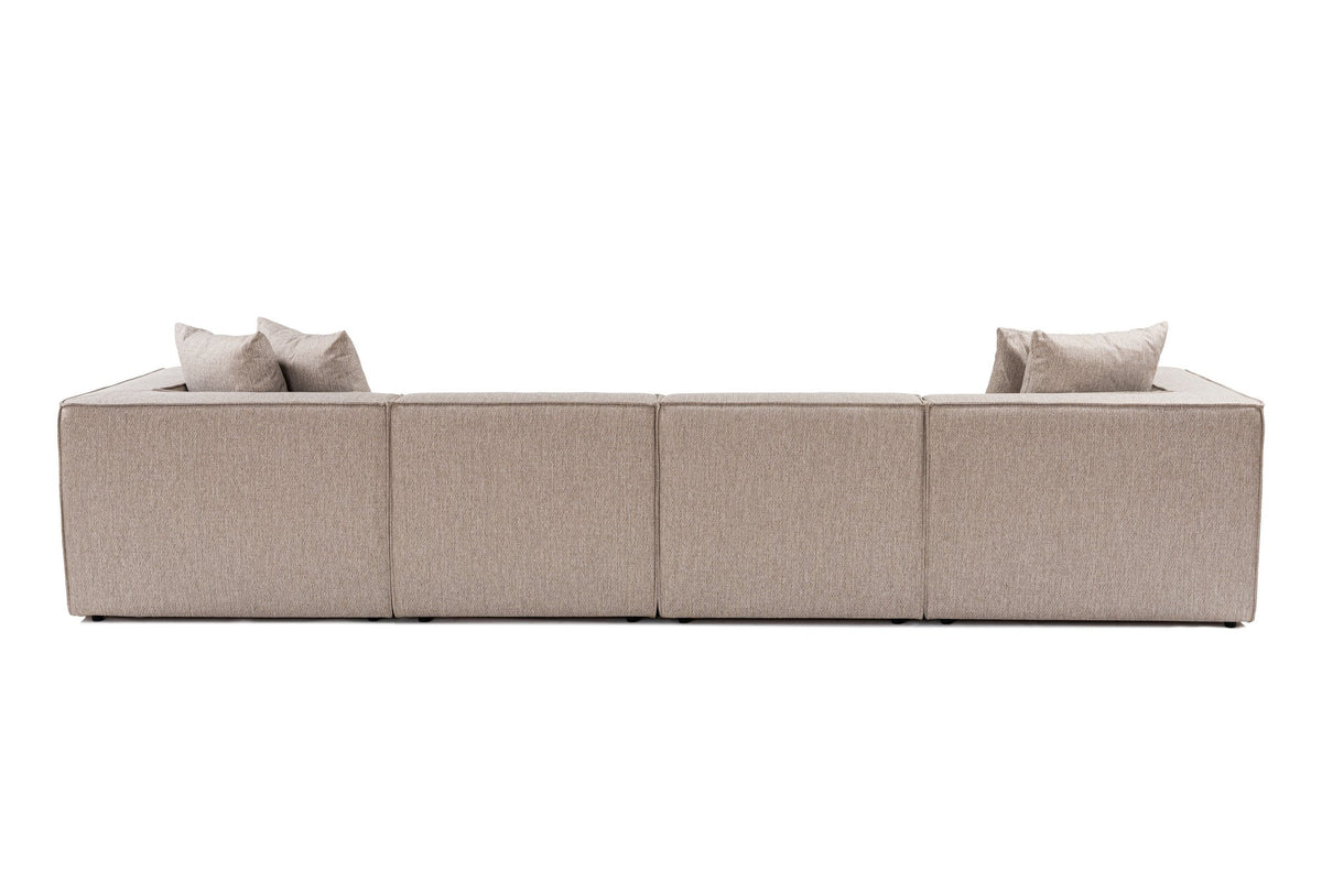 Sora Sofa (L1-O1-O1-1R-POUFFE ), | Sand Beige