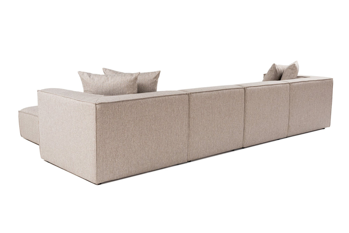 Sora Sofa (L1-O1-O1-1R-POUFFE ), | Sand Beige