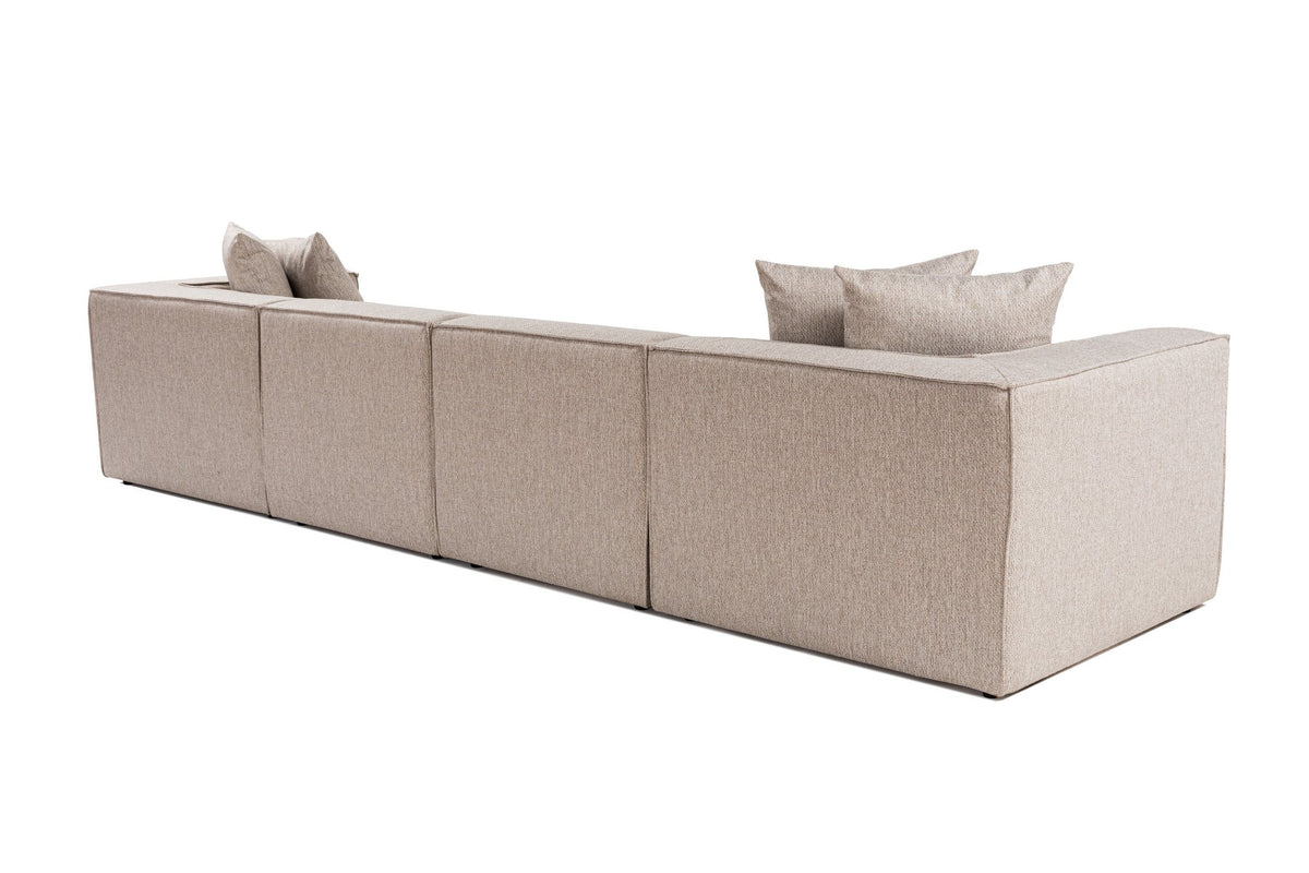 Sora Sofa (L1-O1-O1-1R-POUFFE ), | Sand Beige