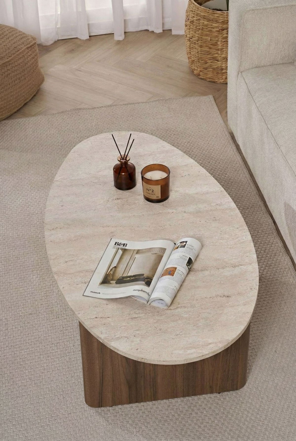 Orba - Travertine, Venezia Walnut