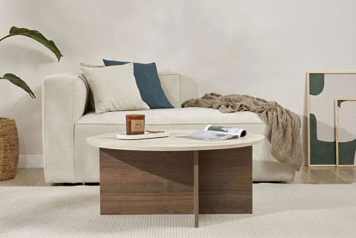 Soleil - Travertine, Venezia Walnut