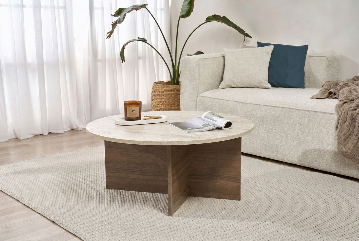 Soleil - Travertine, Venezia Walnut