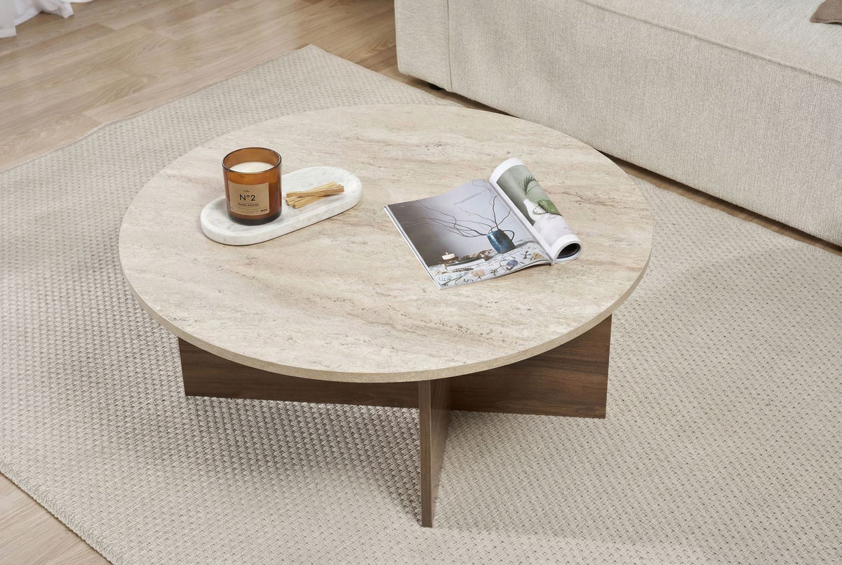 Soleil - Travertine, Venezia Walnut