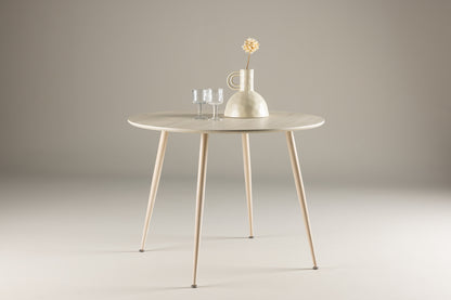 Sandstad Spisebord, Ø100 cm | Hvidpudset