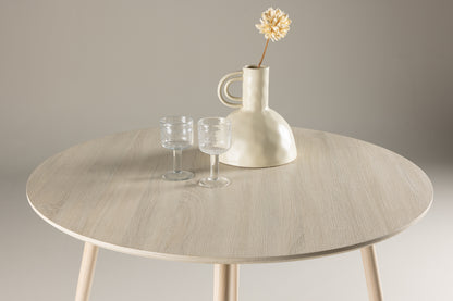 Sandstad Spisebord, Ø100 cm | Hvidpudset